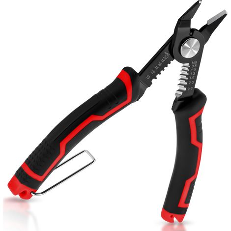 Pince Coupe-Câble, 3 en 1 Pince Coupante Électricien Multifonction avec Dénudeur de Fil, Coupe-boulons pour fils 10–20 AWG, Coupe Câbles à Dénuder pour Câbles en Cuivre, Aluminium (1/5)