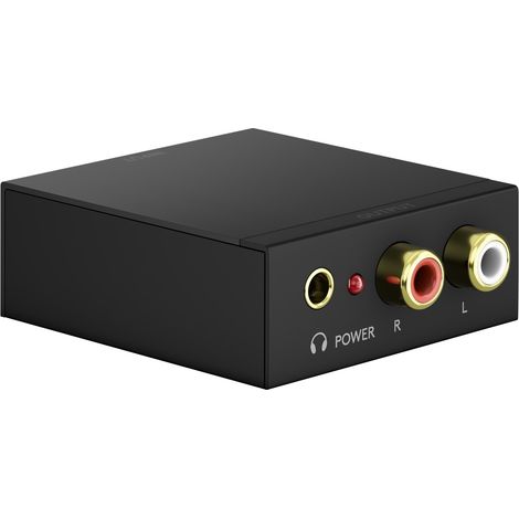 goobay 58493 Toslink Extractor Audio S/PDIF Digital to Analogue Convertidor Audio Adapter Cinch Jack & 3.5 mm Jack para TV
