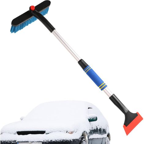 Brosse Et Grattoir À Neige pour Voiture - Accessoire d'hiver Rétractable pour Nettoyage du Pare-Brise - Outil d'Enlèvement de Neige et Glace pour SUV, Berlines, Camping-Cars, Monospaces, (1/5)