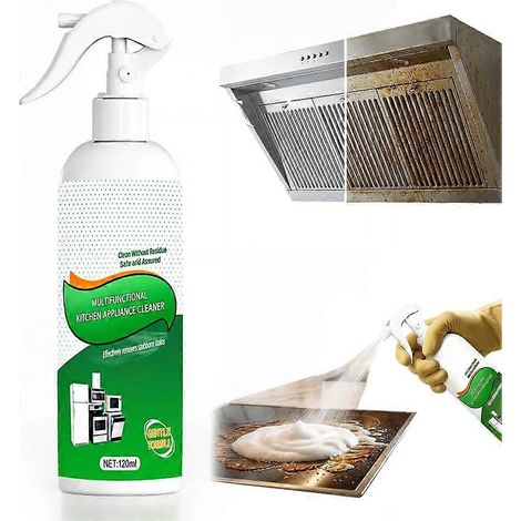 Spray nettoyant moussant pour la cuisine, nettoyant multi-usages pour les taches de graisse et d'huile, nettoyant moussant pour cuisinière, hotte, évier et plaque de cuisson. (1/5)