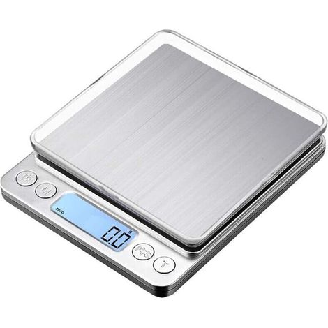 Balanza digital de precisión de 1000 g / 0,1 g para cartas, oro y objetos pequeños: compacta y portátil, de tamaño profesional de bolsillo.