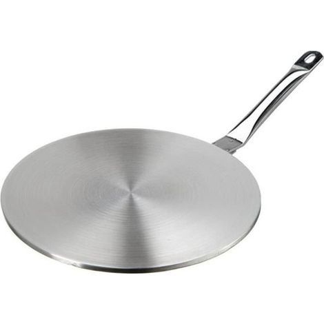 Disque relais induction - DELAMAN - 20cm - Inox - Adaptateur pour plaques induction - Gris (1/4)