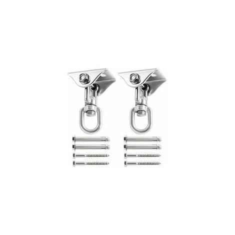 Swing Hanger - 1000 Lb Capacity - 304 Stainless Steel Swivel Hook - For Indoor Outdoor Swings Porch Yoga Trapeze Gym Rings - 1 Pair