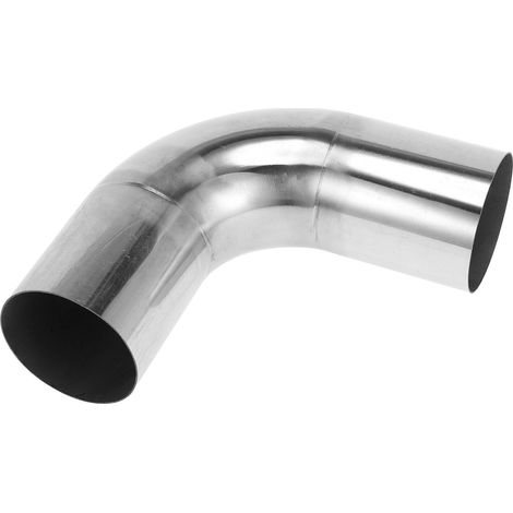 Tube Échappement Coudé 90° Pour Auto DIY 1Pc Acier Inox 304 Argenté, Diamètre Extérieur 76 Mm, Longueur 150 Mm, Pour Voiture Bricolage, Résistant À La Chaleur, Anti-Rouille (1/5)