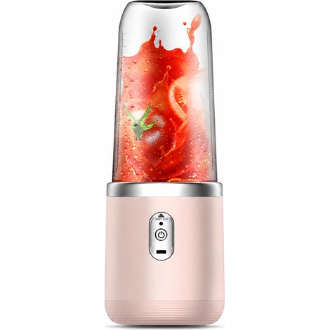 Blender Portable Rechargeable avec Gobelet, Rose, pour Jus et Smoothies (1/5)