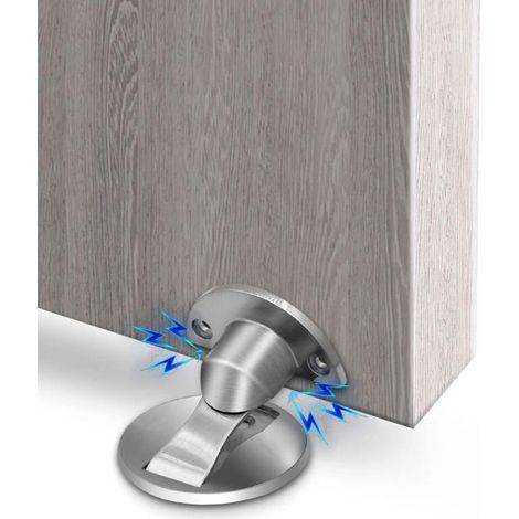 Magnetischer Türstopper, unsichtbarer magnetischer Türstopper aus Edelstahl, robuster magnetischer Türstopper mit 3M-Kleberückseite zum Offenhalten der Tür (1/4)