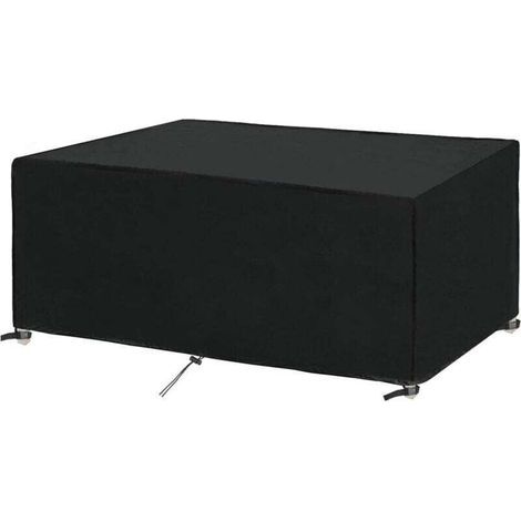 Rechteckige Gartentischabdeckung, wasserdichte Abdeckung, 250 x 150 x 90 cm, für Gartenmöbel, Schutzhülle für Gartenmöbel, Plane, Abdeckung für Gartenmöbel, winddicht, UV-beständig, 250 x 150 x 90 cm (1/4)