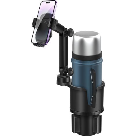 Support de téléphone pour voiture rotatif à 360° avec design porte-gobelet — Fixation pour fente porte-gobelet (1/5)