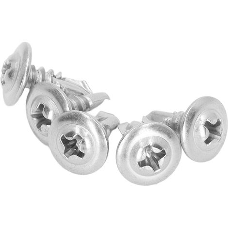 Vis à bois acier inox 410 tête fraisée large pour mécanique 4.8x13mm 100pcs (1/5)