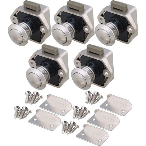 5PCS serrures sans clé Armoire à Bouton de Verrouillage pour Armoire à tiroirs RV (1/5)