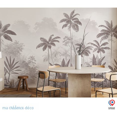 Papier peint : Fresque tropicale et végétation luxuriante - Intissé - 200 cm - 280 cm (1/5)