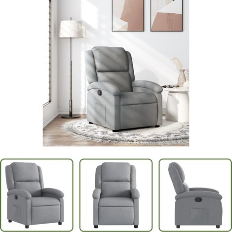Confort assis - Fauteuil inclinable Gris clair Tissu (1/5)