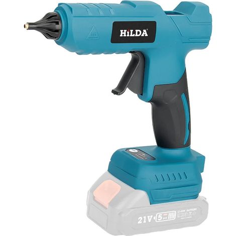 Pistolet à colle chaude sans fil lithium-ion rechargeable 21V, idéal pour bricolage domestique, avec bâton de colle chaude électrique (1/5)