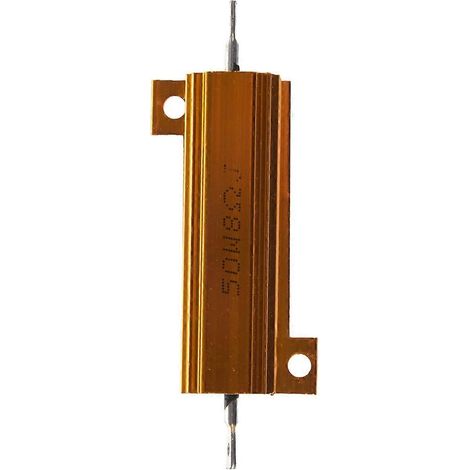 Résistance de puissance à fil en aluminium avec boîtier 50 Watt 8 Ohm 5% (1/5)