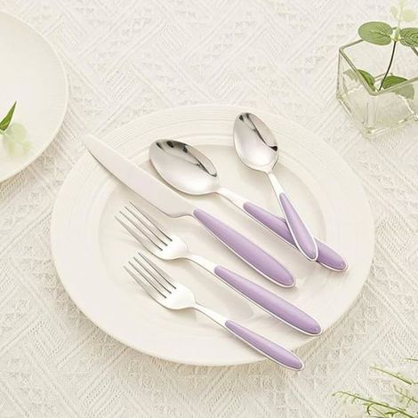 16 Ménagère,Acier inoxydable,Poignées colorées,Lilas,Cuisine (1/5)