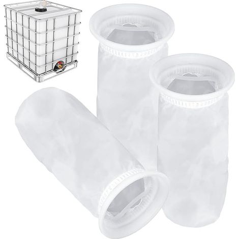 Lot de 3 Filtre IBC en Nylon, Filtres IBC Lavable Filtre À Couvercle IBC Filtres à Eau de Pluie Accessoires pour Réservoir IBC Filtration de Couvercle en Nylon pour Réservoirs d'eau de Pluie (1/5)