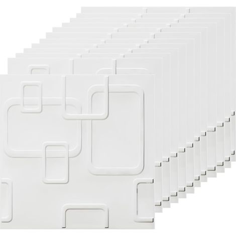 Lot de 12 Panneaux Muraux Texturés 3D,Revêtement Mural Décoratif pour Créer un Mur 3D Brique Effet,3m² Dalle Murale Décorative Salon,Bureau,Chambre (S015, 30x30cm) (1/5)