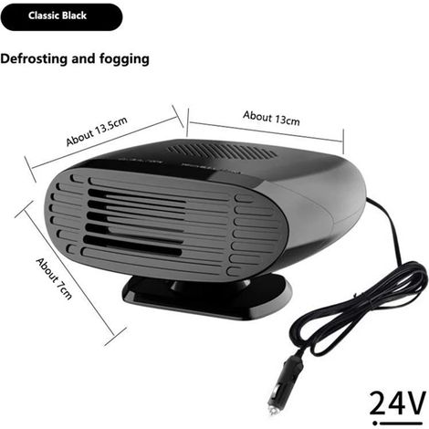 Chauffage de voiture (24 V noir), double usage pour motos et cyclomoteurs, fonction de chauffage avant (1/5)