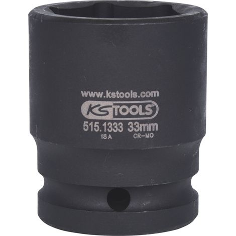 Douille à chocs 6 pans 3/4'', 33 mm - sur carte - KSTOOLS - 515.1333-E