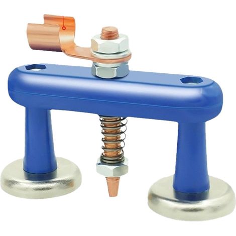 Morsetto di terra magnetico per saldatura - Strumento di supporto per carichi pesanti, resistente alle alte temperature, magnete potente, struttura in metallo durevole Kit accessori per saldatura, at (1/5)