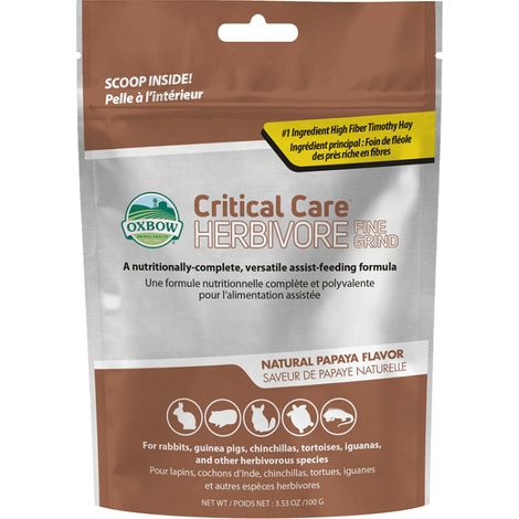 Oxbow Critical Care Herbivore Fine Grind - Confezione 100 Gr -