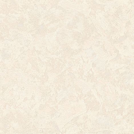 Papier peint uni aspect enduit Papier peint non-tissé crème beige avec texture enduite en vinyle lavable (1/4)