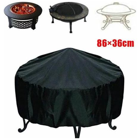 Housse ronde Ruibeauty pour foyer extérieur de 76 à 122 cm (30 à 48 pouces), robuste et résistante, idéale pour une couverture complète de votre terrasse ou de votre foyer extérieur. (1/5)