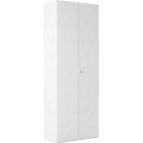Rangement armoire 2 portes blanc laqué brillant - SYNERGIE