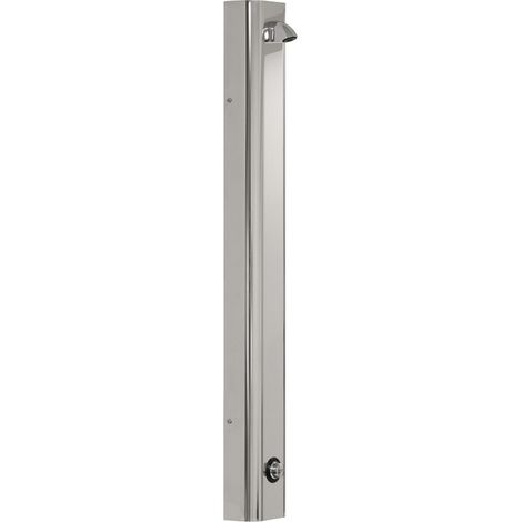 Panel de ducha de acero inoxidable AISI 304 con grifo temporizado con pulsador y rociador MCM 604500  Cromo