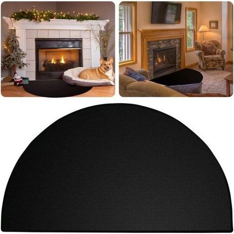 Tapis de cheminée ignifuge – 102 x 50cm Tapis de foyer pour cheminées résistant au feu Tapis ignifuge pour cheminée intérieure et extérieure – Fibre de verre (1/4)