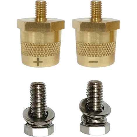 Adaptador de terminal de batería, compatible con 6 mm y 8 mm, construcción de latón, para M6 (1/2)