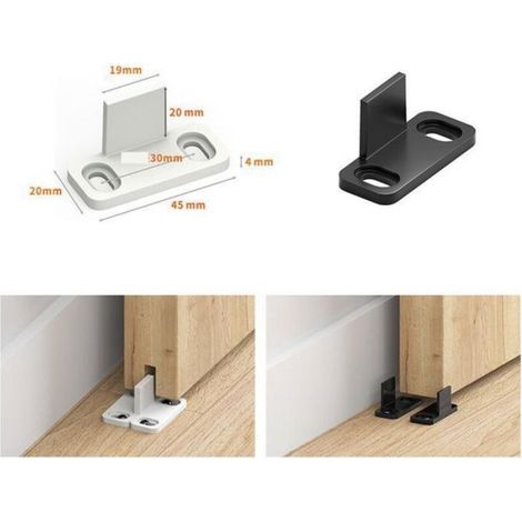 Guide Sol Porte Coulissante - Rail Réglable En Plastique Pour Porte De Grange - Universel Sans Fente - 2 Pièces (1/5)