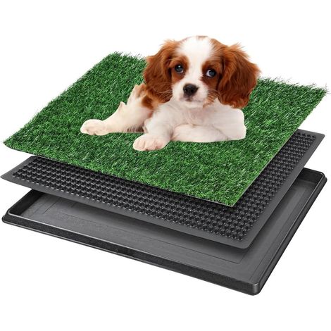 Bac à litière pour chien - 1 unité - Plastique PP - Système 3 couches - Chiots et petits chiens - 40 x 50 cm (1/5)