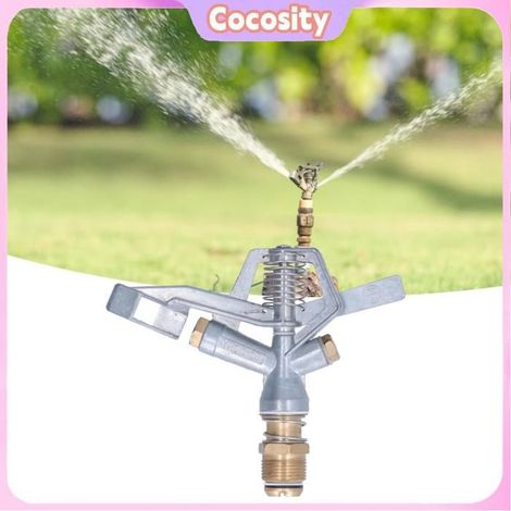 Arroseur de jardin rotatif - COCOSITY - G3/4 - Filetage mâle - Alliage zinc - Réglable direction et distance (1/5)
