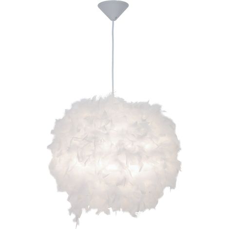 Suspension plumes blanches MANITO Zuma Line Ø40 E27