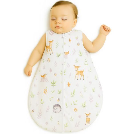 Saco de dormir redondo de algodón para niños talla S 0-6 meses verano TOG 1.0 - suavidad del bosque (1/5)