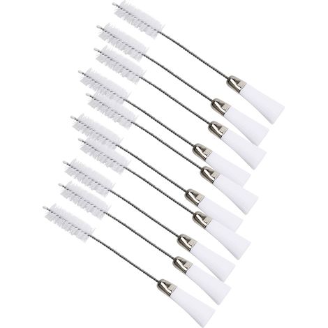 Lot de 10 brosses de nettoyage doubles pour machine à coudre, nylon et acier inoxydable, idéal pour boîtier canette et clavier (1/5)