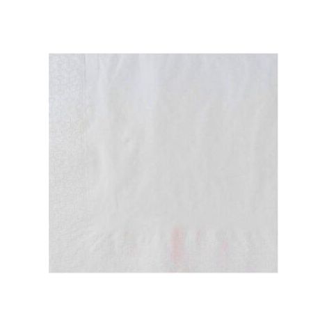Serviette jetable blanche 2 plis 33x33 cm - 50 pièces - Ecobioshopping