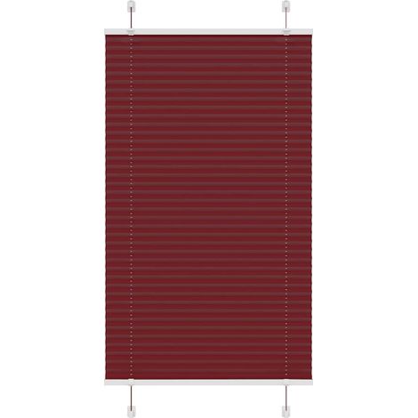 Plissee Bordeauxrot 80x100 cm Stoffbreite 79,4 cm Polyester (1/5)