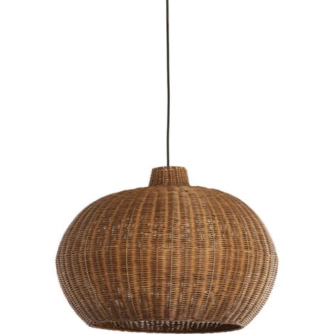 Light & Living - lámpara colgante - Melzor - marrón - rotan - Ø