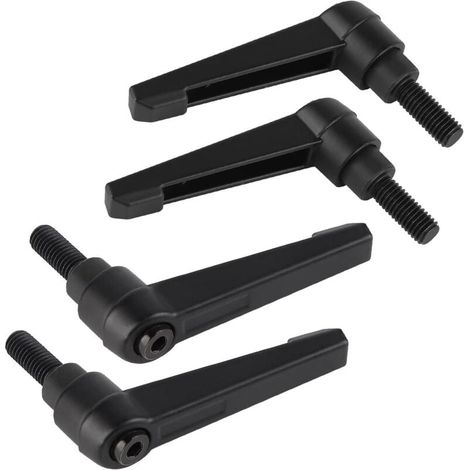 4PCS Adjustable Clamping Handles M8, Quick Release Steel Lever Handle with 20mm Stud (1/4)