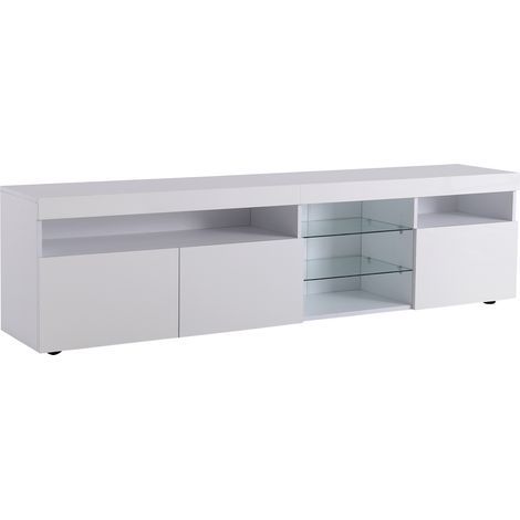 Mobile TV moderno bianco in MDF con LED variabile 180 cm (1/5)