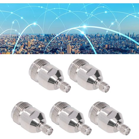 Adaptateurs coaxiaux RF NK-SMAK haute fréquence N femelle vers SMA femelle, vendus par lots de 5 (1/5)