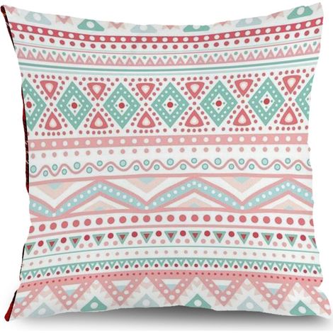 Housse de coussin carreaux décoratifs, décoration salon maison,45×45cm (1/5)