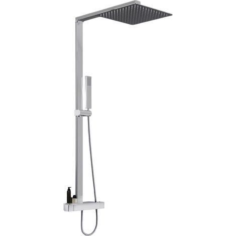 BERNSTEIN - Colonne de douche thermostatique acier inox + pommeau 30x30cm - 112,5x50cm - NT6705C 30x30cm (1/4)