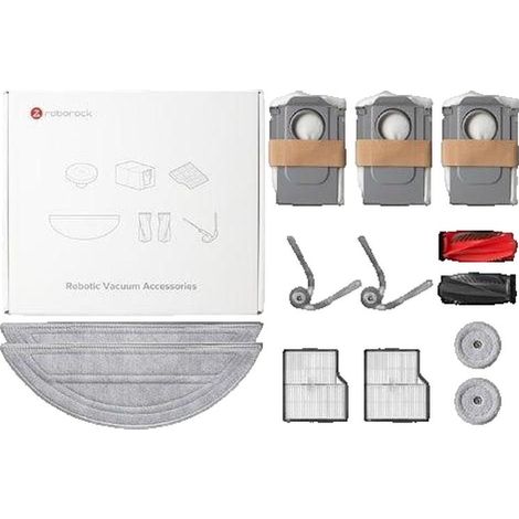 Roborock – Kit d’accessoires pour aspirateur robot – 2 serpillières pour nettoyage humide – Brosse principale et 3 sacs à poussière compatibles Saros 10 (1/2)