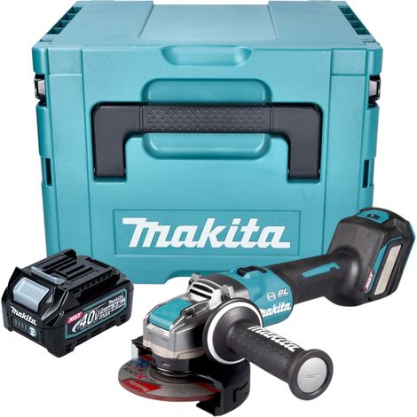 Makita GA 041 GD101 Amoladora angular sin cable 40 V máx. 125 mm X-LOCK Brushless + 1x batería recargable 2,5 Ah + Makpac - sin cargador