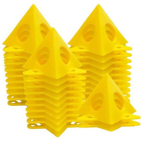 lot De 30 Supports En Forme De Pyramides De Peintre, Toile Jaune Pour Porte D'armoire, Travaux Manuels (1/5)