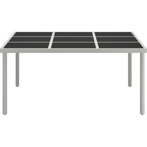 Maison Exclusive - Tavolo da Giardino 170x170x74,5 cm in Vetro e Acciaio