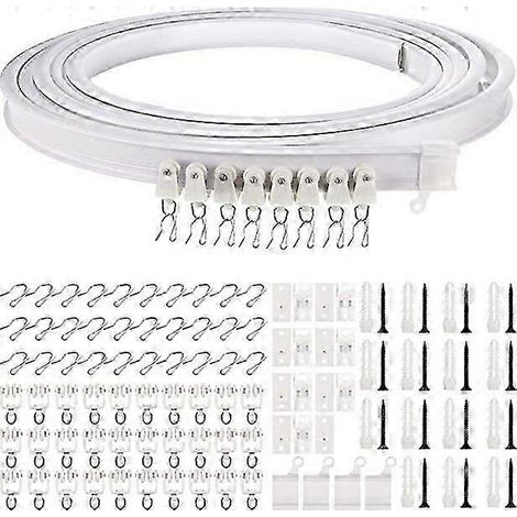 Rail de rideau flexible de 5 mètres de long, silencieux, fluide et durable (1/5)